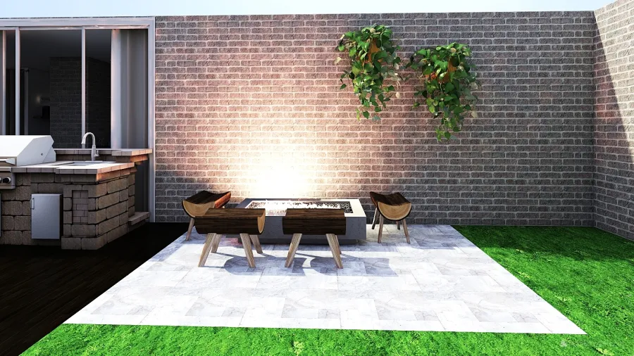 Courtyard Family Home 3d design renderings