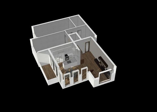 NewDesign Base + Kitchen + Living Room Design Rendering