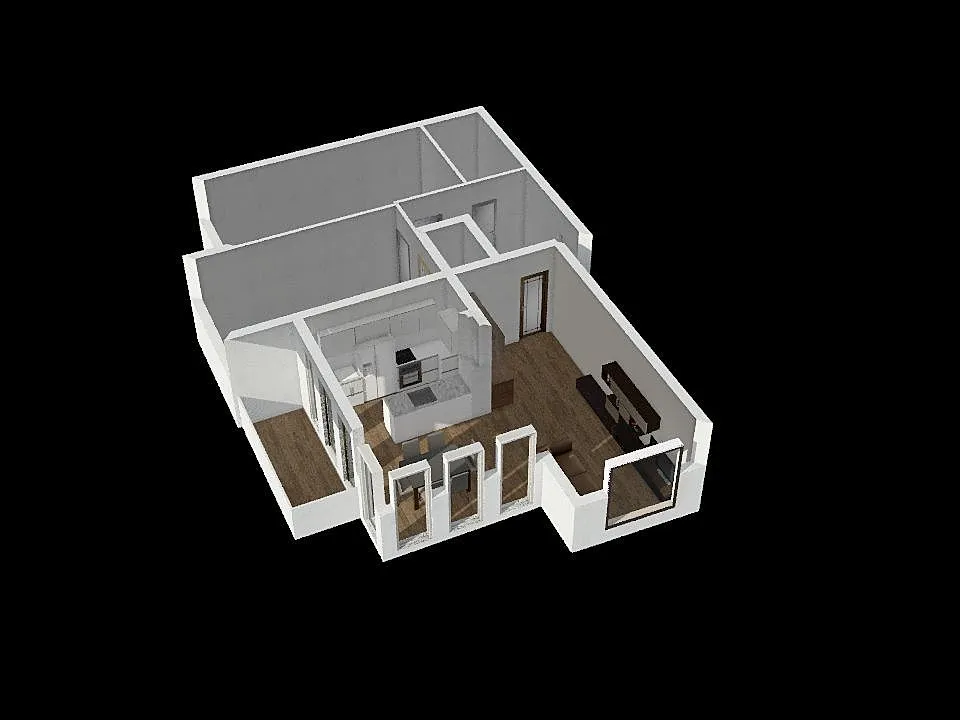NewDesign Base + Kitchen + Living Room 3d design renderings