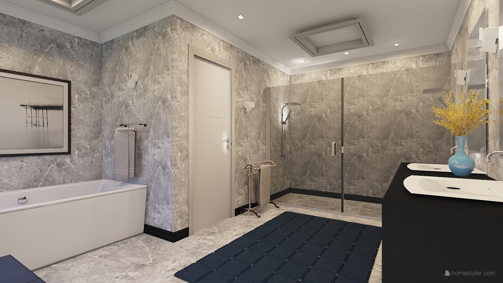 Charcoal Apartment Cole 3d design renderings