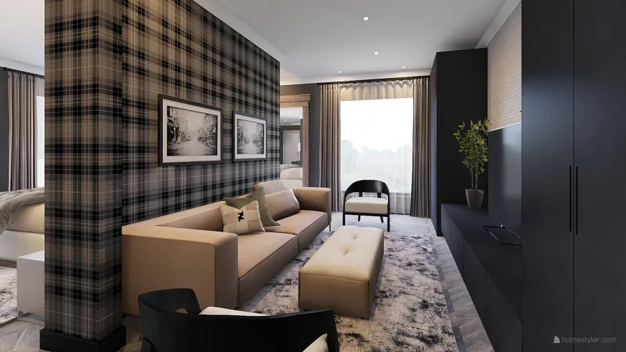 Charcoal Apartment Cole 3d design renderings