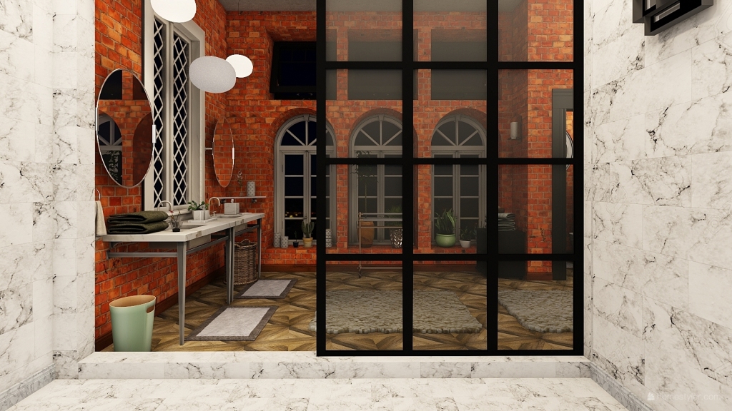 Brick and Marble 3d design renderings