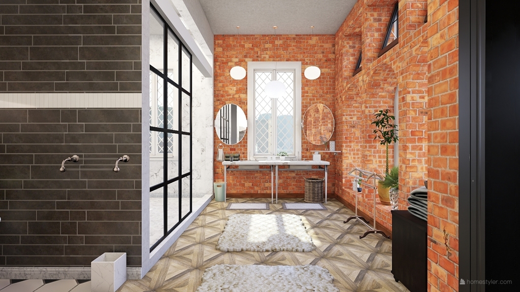 Brick and Marble 3d design renderings