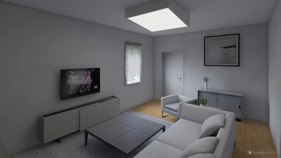 blanche maison pour 1 personne . 3d design renderings