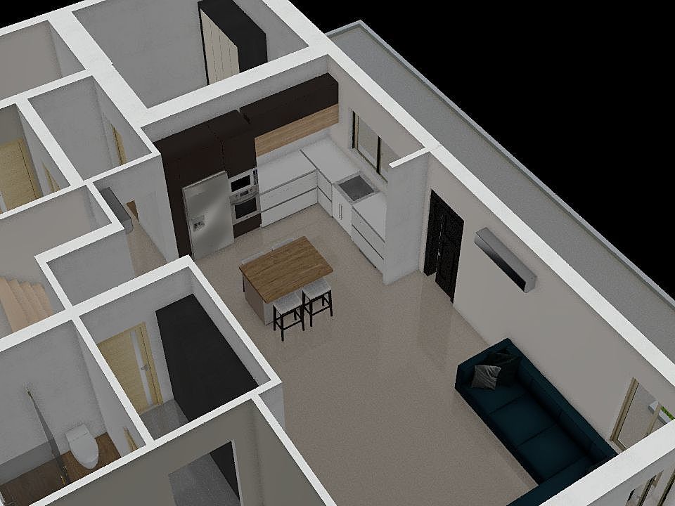 חדר כביסהקומה תחתונה 3d design renderings