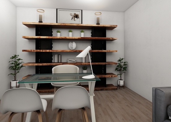 living/work room Design Rendering