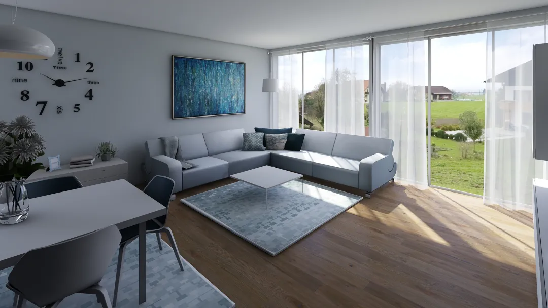 house modré 3d design renderings