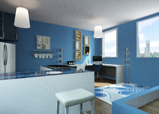 Studio Apartment Design Rendering