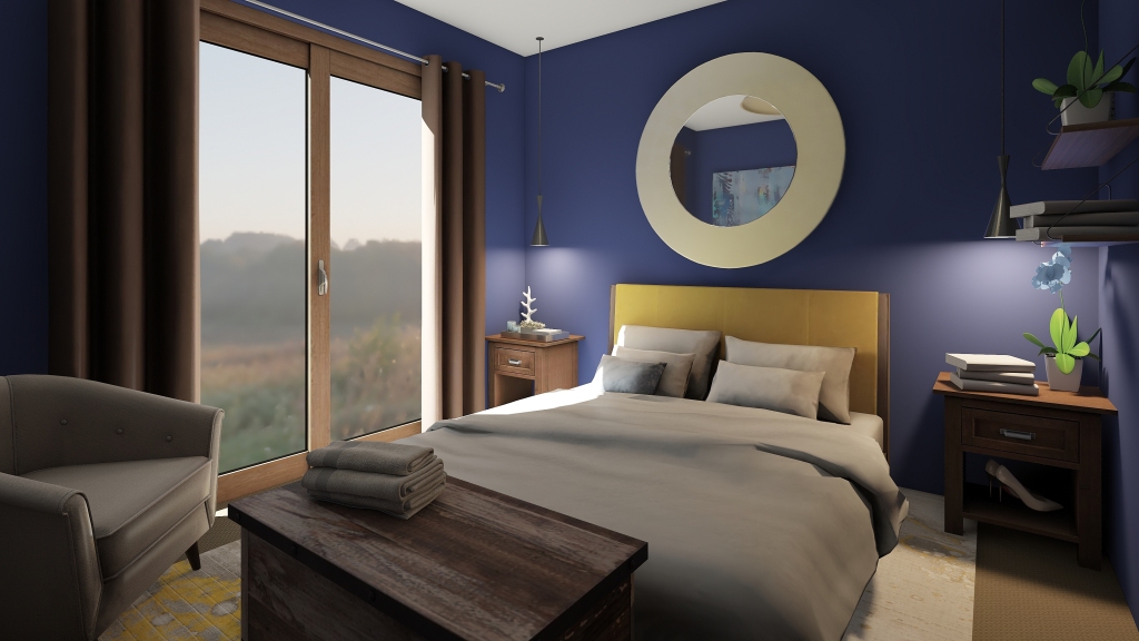 Bedroom 1/Master 3d design renderings