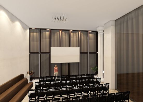 Eastside CENTRL Office Lobby - Theater Facing Front Design Rendering