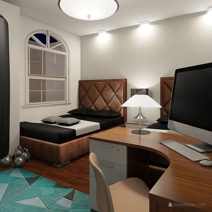 Casa com 3 quartos sendo 1 suite 3d design renderings