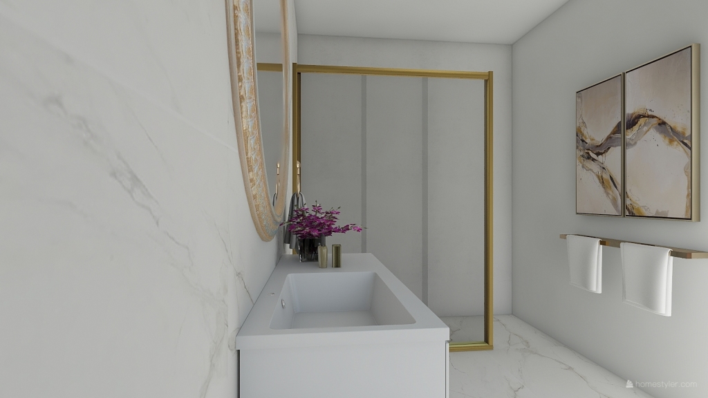 bath minimal 3d design renderings
