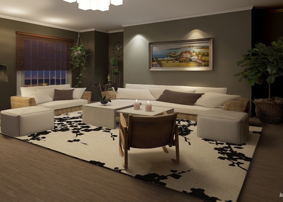 living room dodi Design Rendering