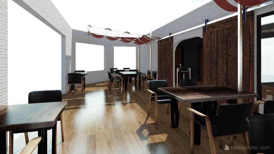 cafe newwww 3d design renderings