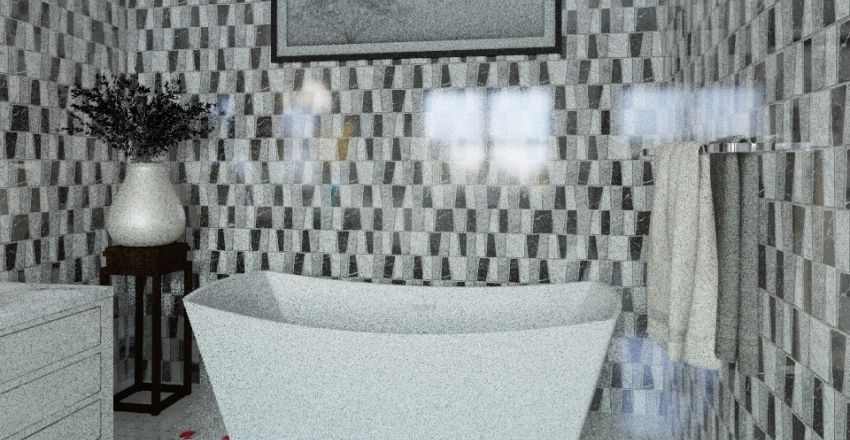 Master Bed and Bathroom Suite Interior Design Render