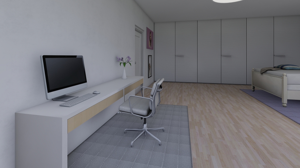 Bedroom/Vanity Area 3d design renderings