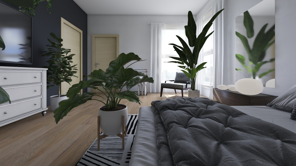 Bohemian TropicalTheme hi Grey Green 3d design renderings