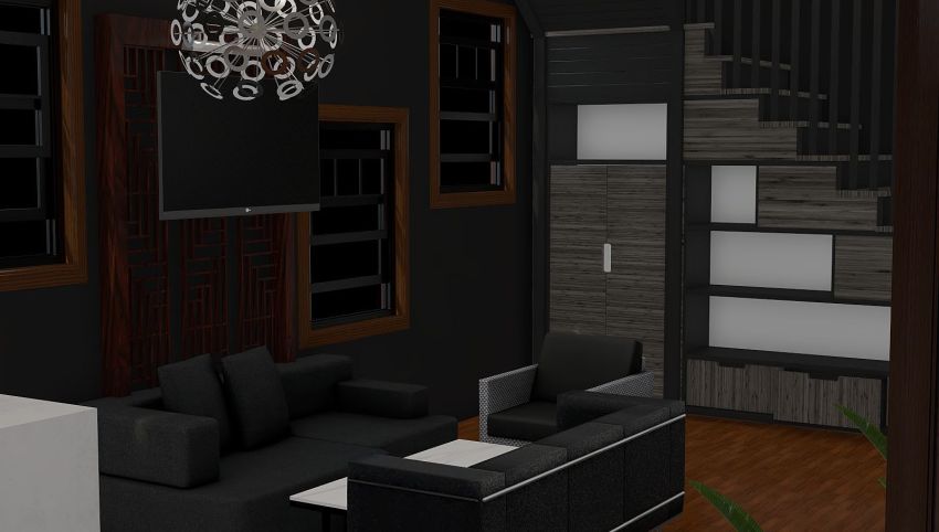 Black Living Room 3d design picture 50.97