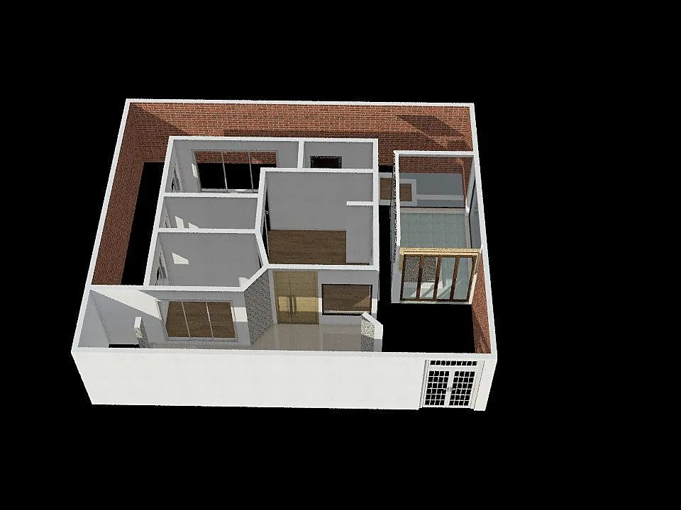 casa nos fundos 3d design renderings