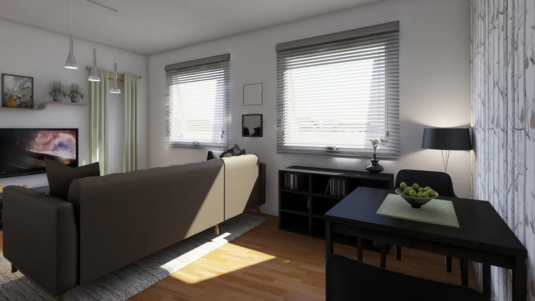 Small apartment in Oslo 3d design renderings