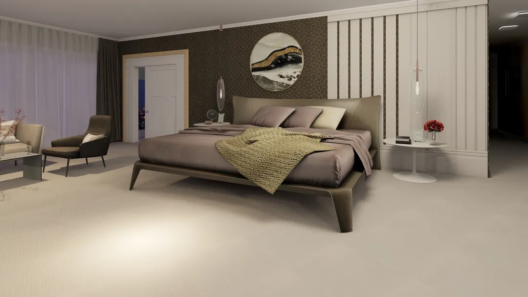suite bedroom 3d design renderings