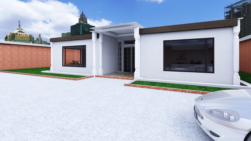 3 Bedrooms House 3d design renderings