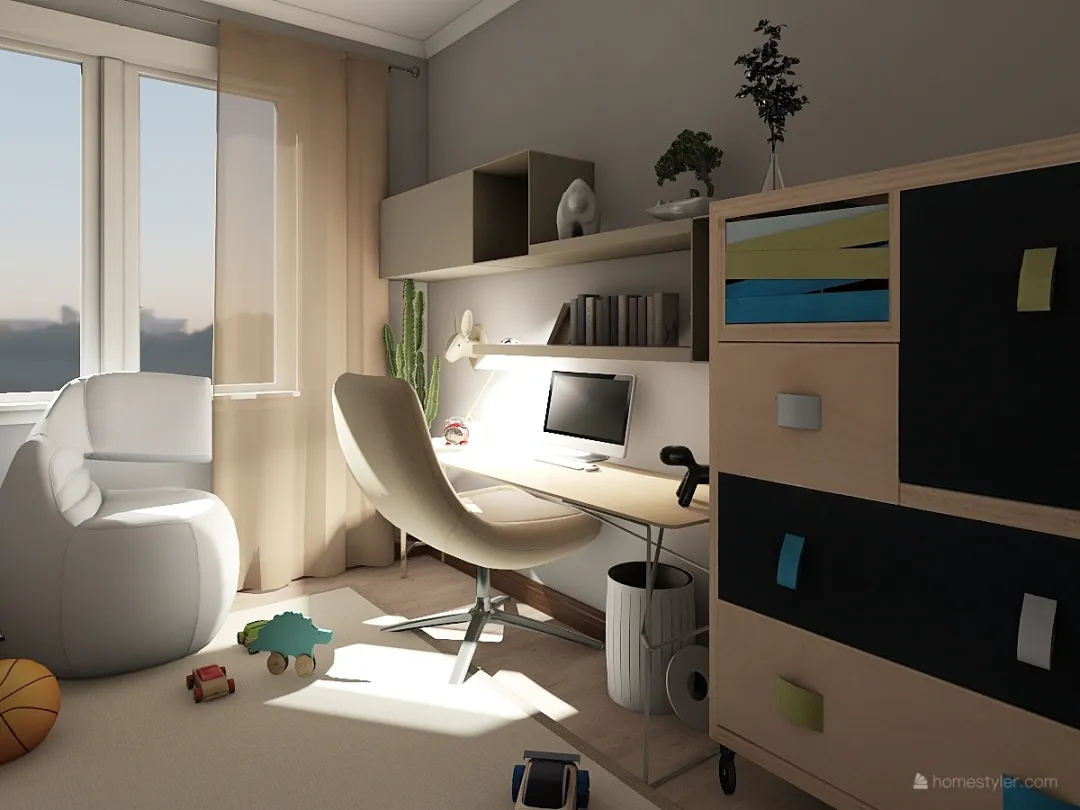 room for a boy 3d design renderings