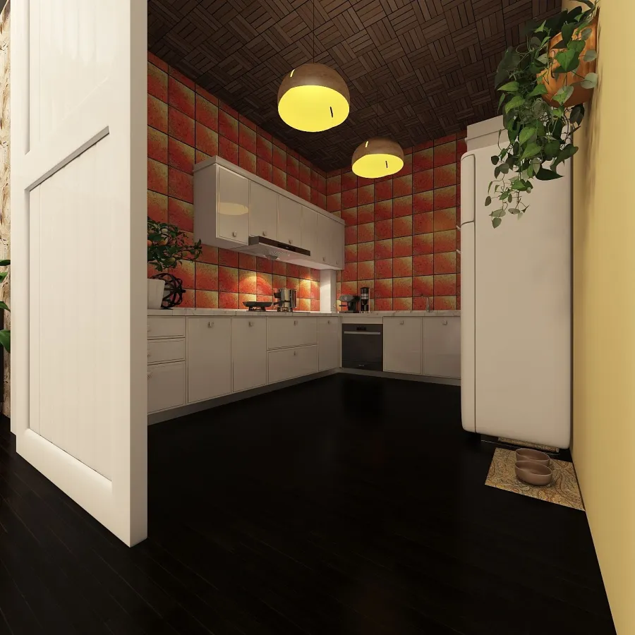 Traditional ArtDeco City appartment EarthyTones 3d design renderings