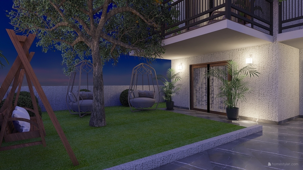 διωροφη κατοικια. 3d design renderings