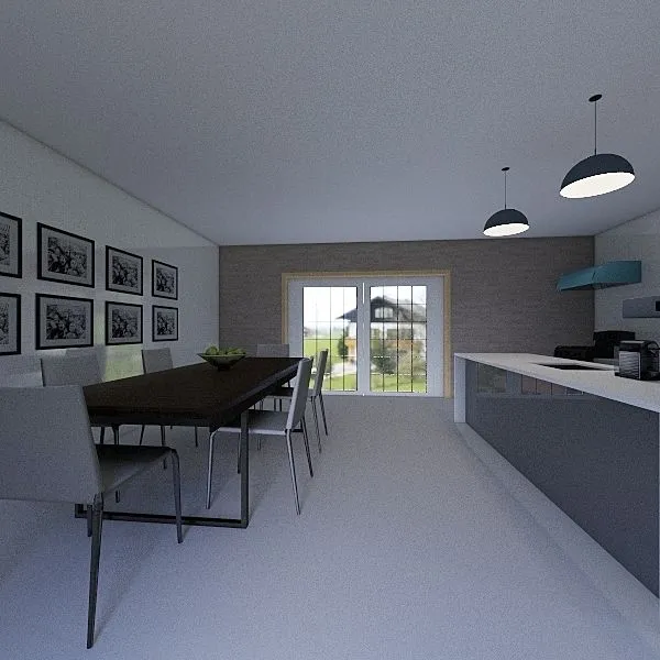 kitchen modern famly4 3d design renderings