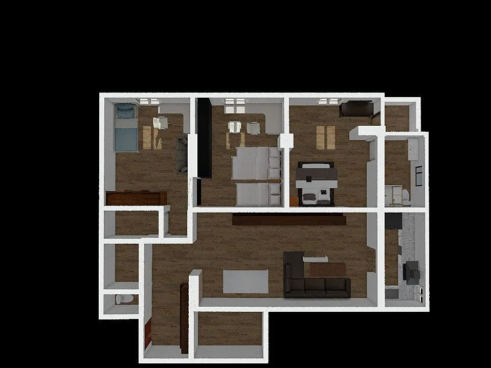 3 комнатная  2 3d design renderings