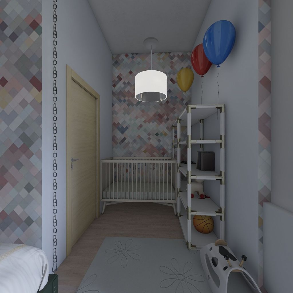 child and baby bedroom 3d design renderings