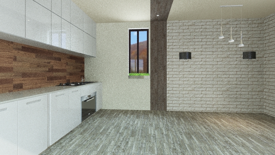 кухня-гостиная26кв 3d design renderings