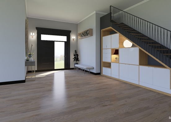 foyer/ living room Design Rendering