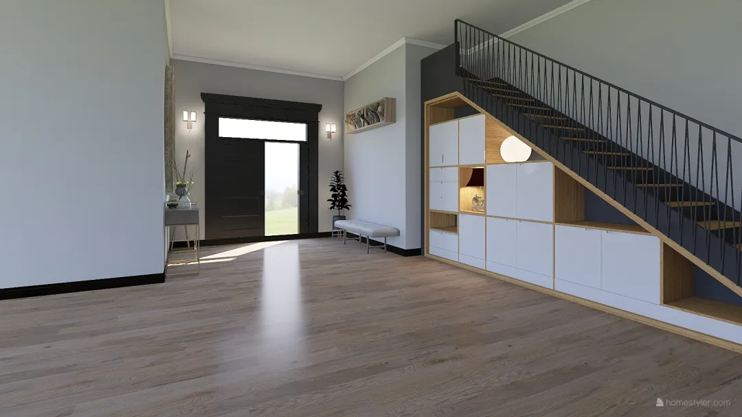 foyer/ living room 3d design renderings