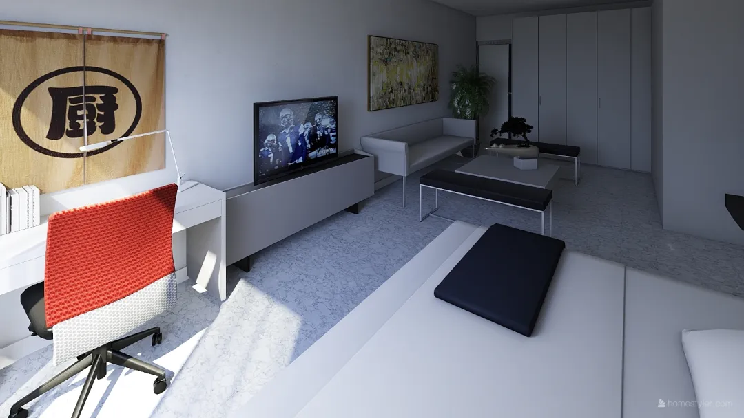 SHALIN'S BEDROOM 3 3d design renderings