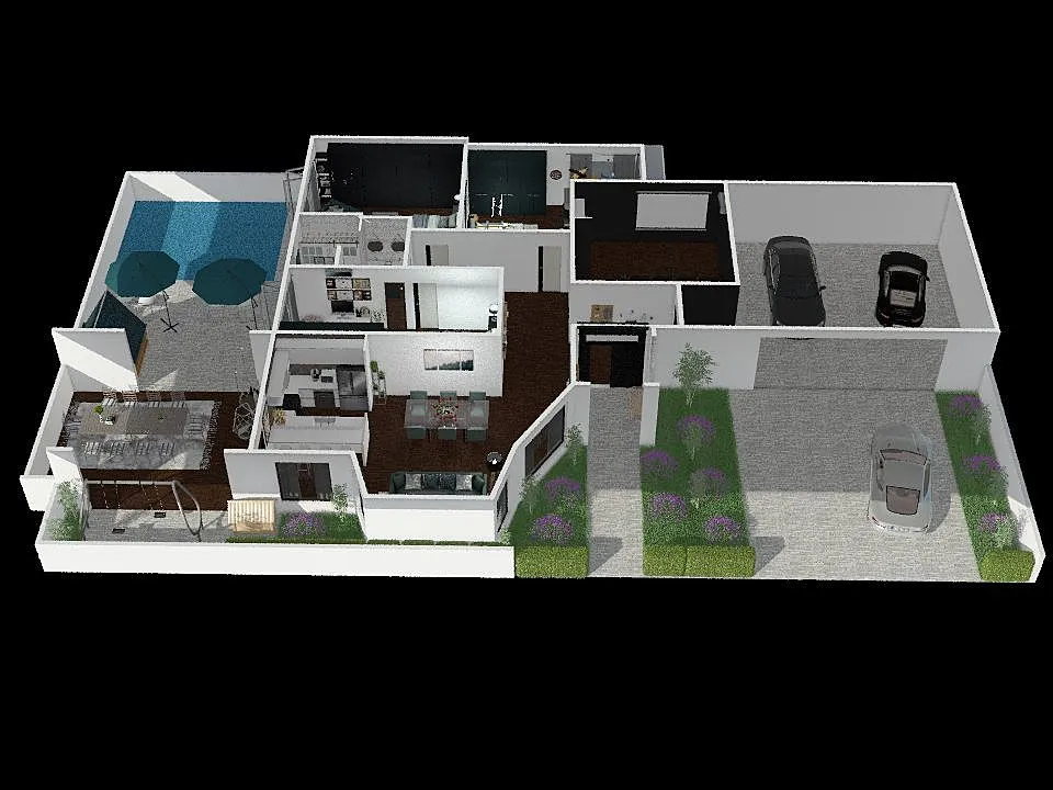 american house 3d design renderings