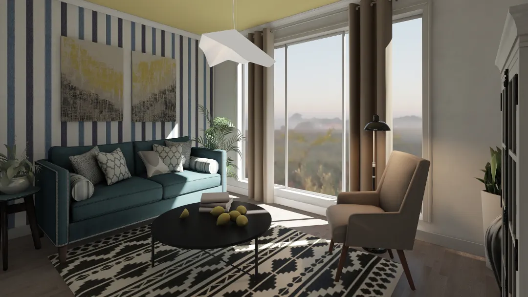 Классическая гостинная 3d design renderings
