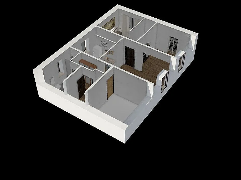Appartamento Carola 3d design renderings