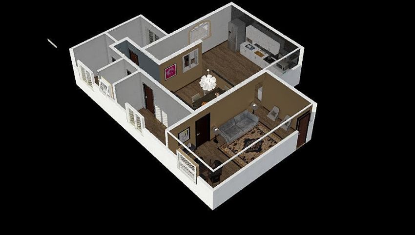 Apartamento Godoi 3d design picture 102.53