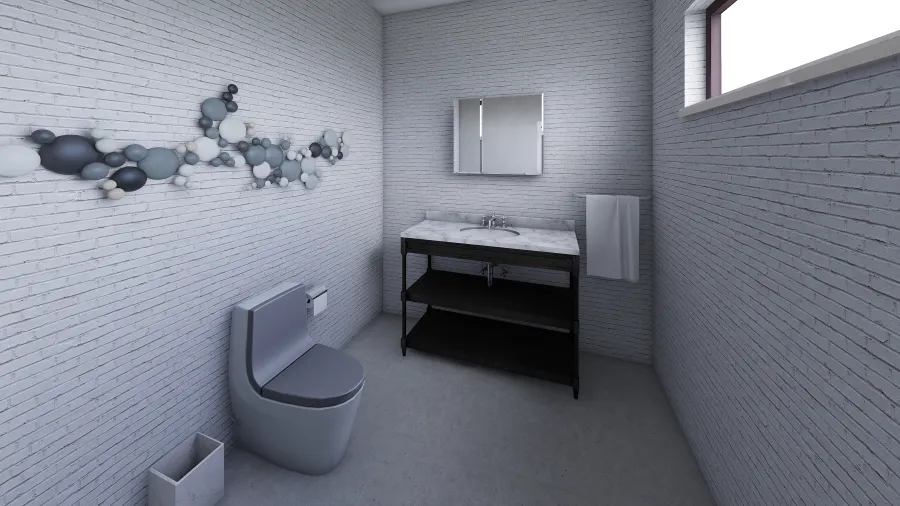 Industrial Modern Grey Blue Floor-Plan1 3d design renderings