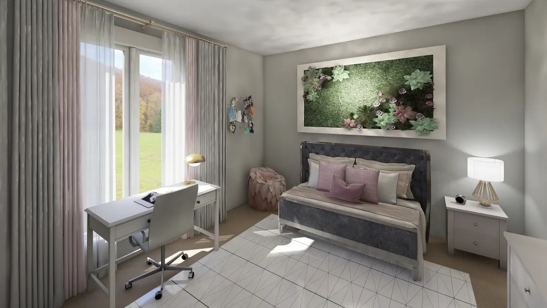 Scott Bedroom 3d design renderings