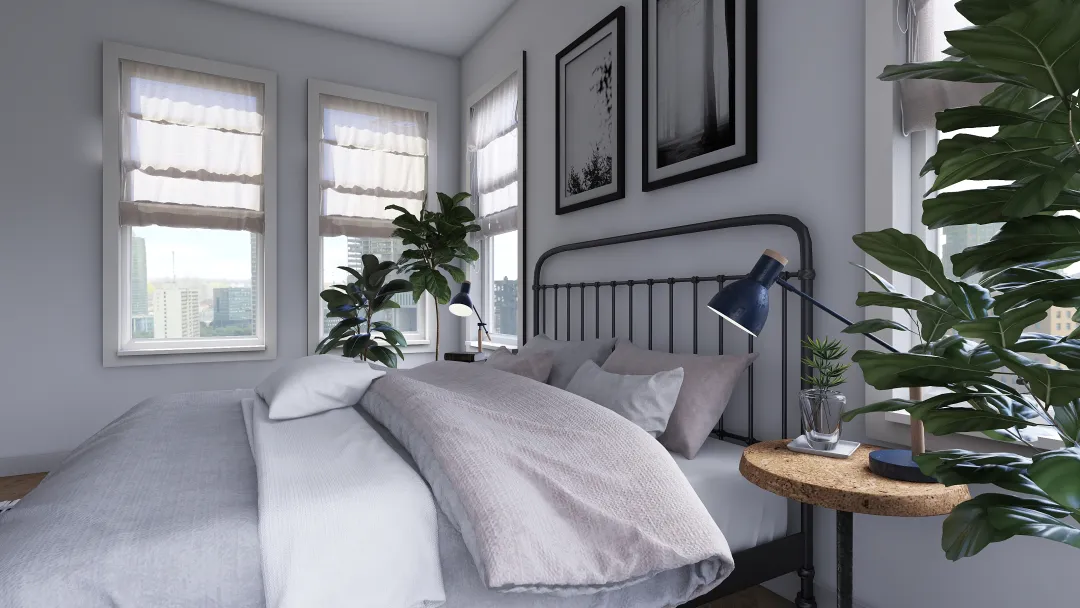 Clean Bedroom 3d design renderings
