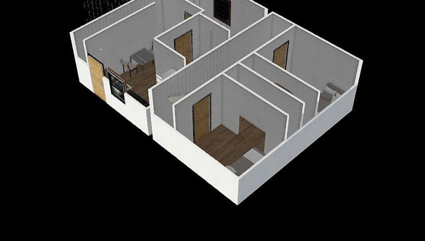 Tiny House 3 Vets walled stair 3d design picture 67.66