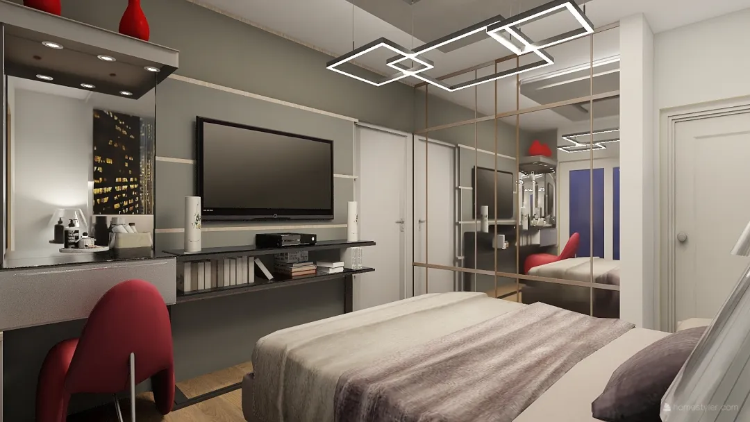 Projeto Sala Copa Cozinha integrado - Pé direito 4m 3d design renderings