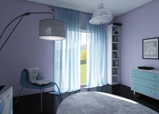 Pastel dream living room Design Rendering