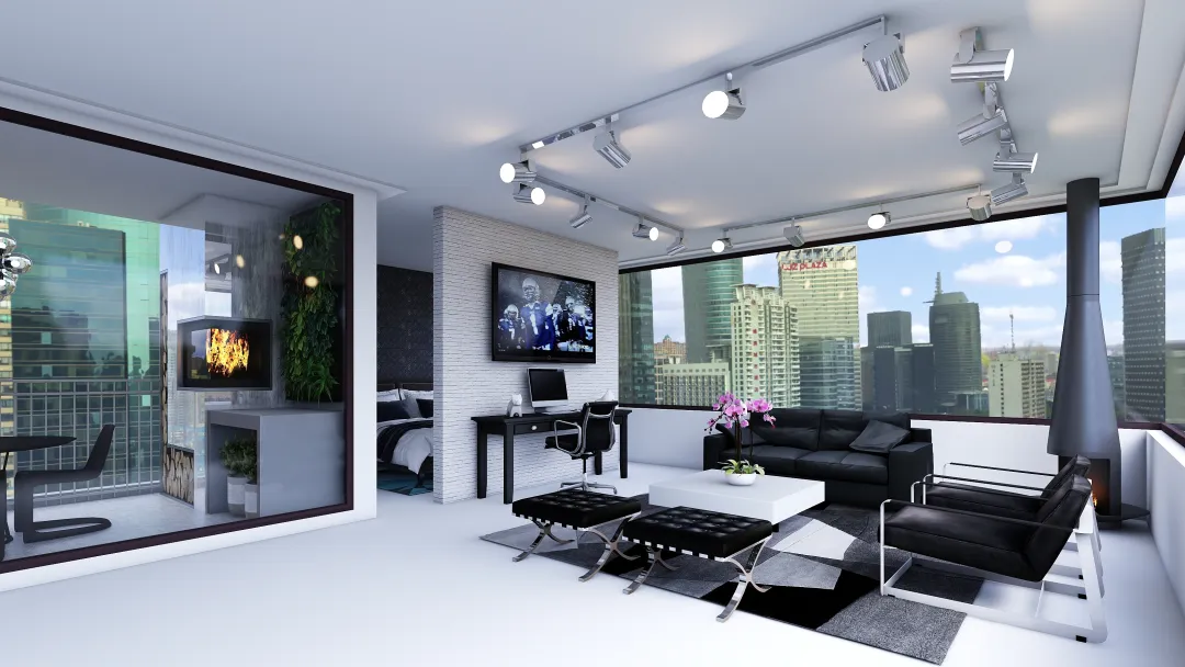 Loft Moderno 3d design renderings