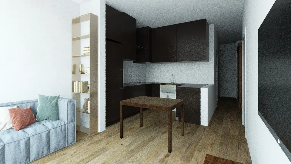 Хорошевка Большая кухня 3d design renderings