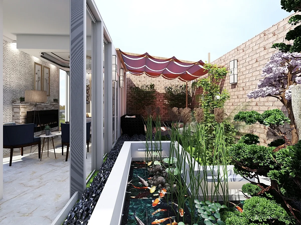 exterior garden 3d design renderings