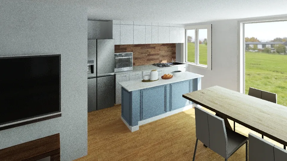 Plan 2 - Kitchen Verriere 3d design renderings
